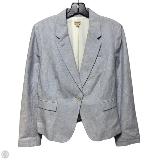 Linen Blend Blazer By Cremieux In Striped Pattern, Size: 12