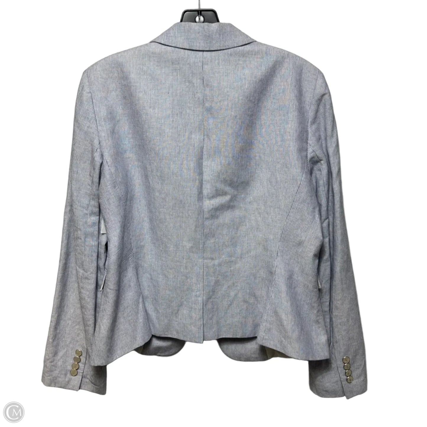 Linen Blend Blazer By Cremieux In Striped Pattern, Size: 12