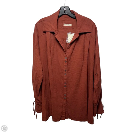Top Long Sleeve By Free People In Copper, Size: L