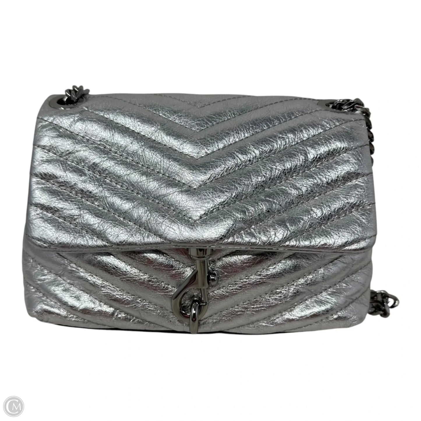 Edie Metallic Quilted Crossbody Designer By Rebecca Minkoff, Size: Small