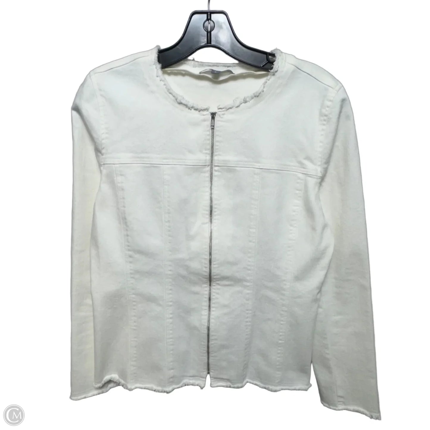 Jacket Denim By Elliott Lauren In Cream, Size: 8