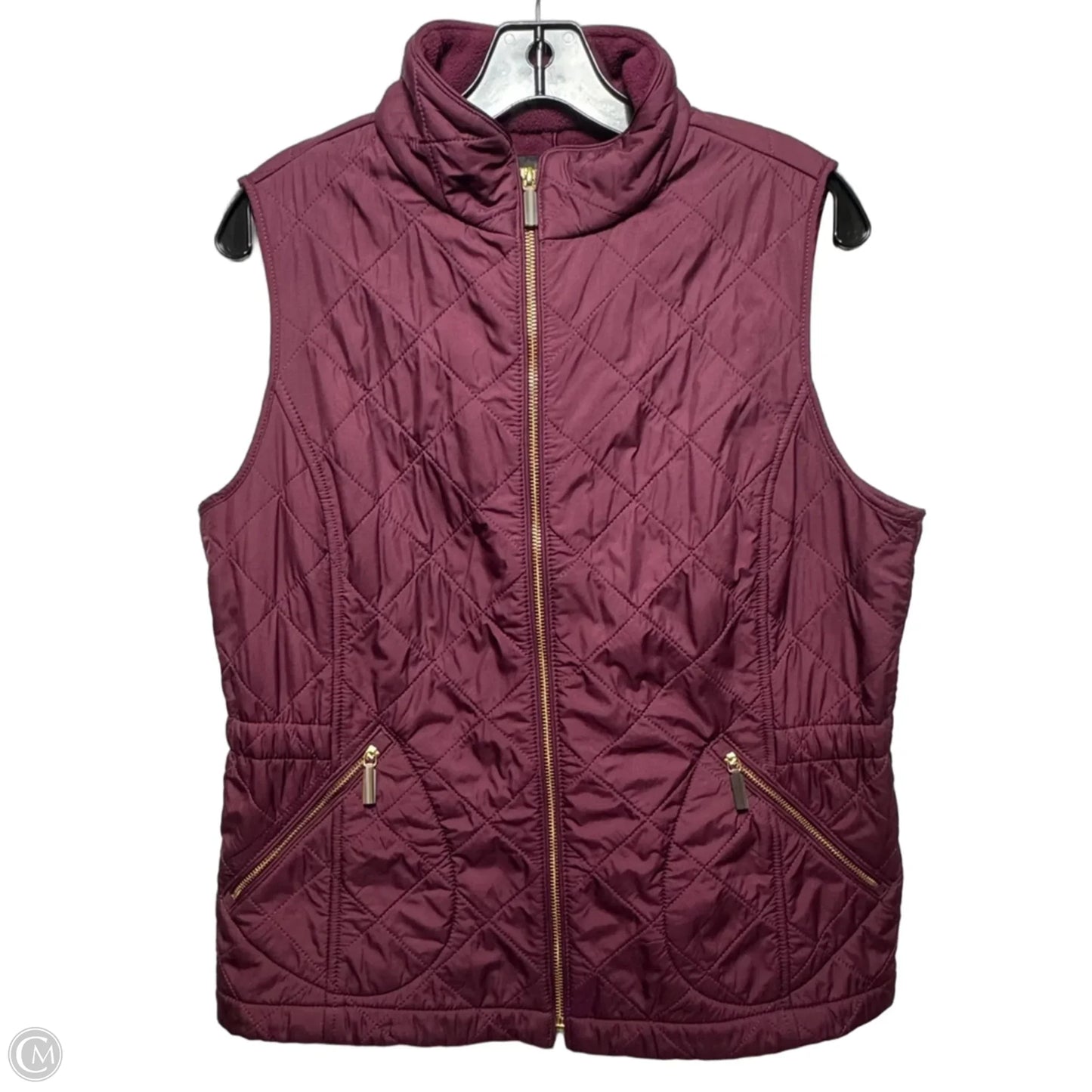 Vest Puffer & Quilted By Talbots In Maroon, Size: M