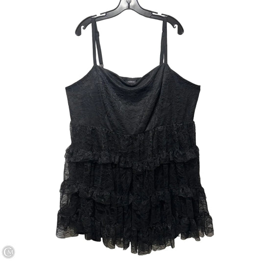 Lace Ruffle Cami Dress Casual Short By Torrid In Black, Size: 4x