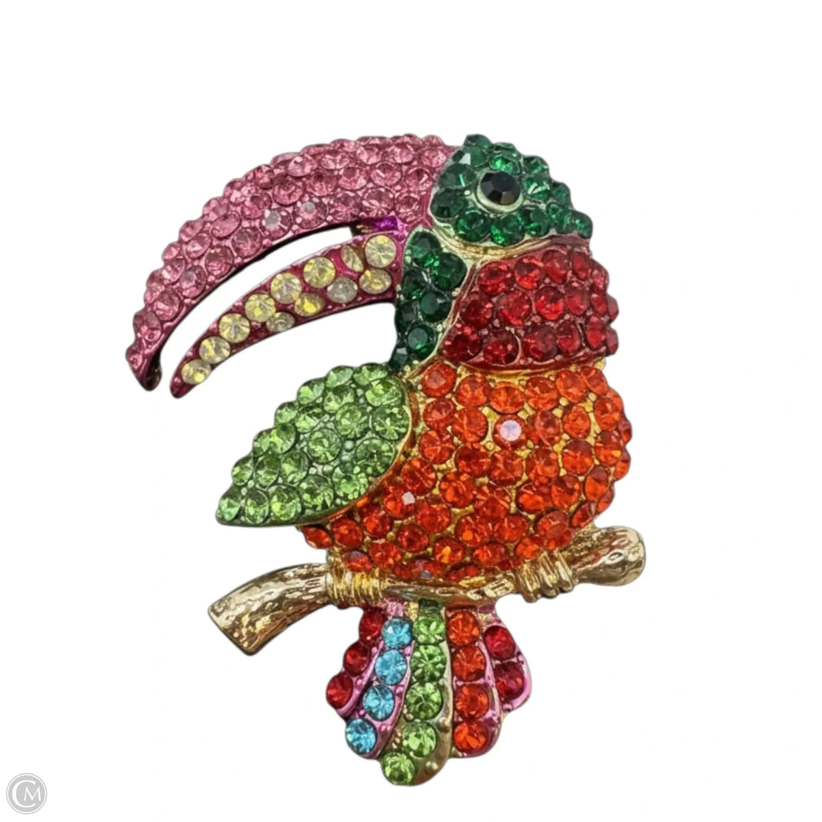 Rhinestone Toucan Pin
