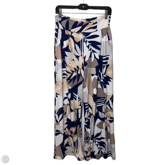 Pants Wide Leg By Clara Sun Woo In Blue & Cream, Size: L
