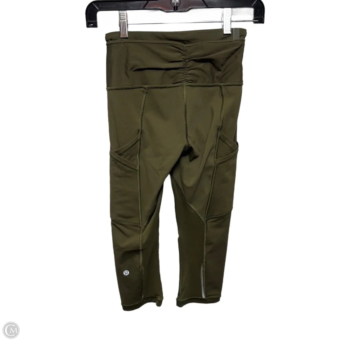 Athletic Capris By Lululemon In Green, Size: 2