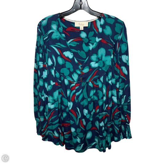 Watercolor Top Long Sleeve By Nurture In Multi-colored, Size: 2x
