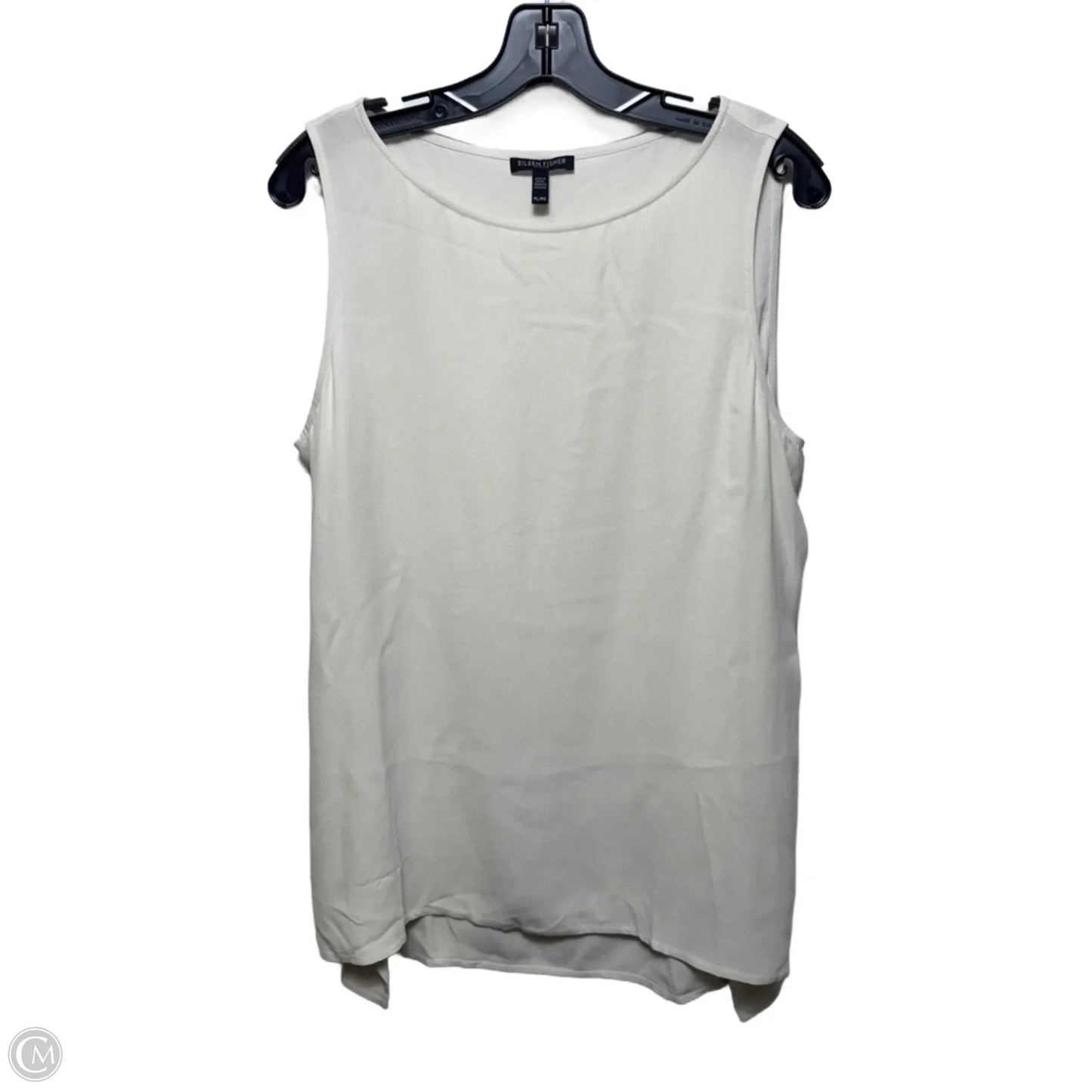 Silk Top Sleeveless By Eileen Fisher In Ivory, Size: Lp