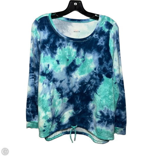 Top Long Sleeve By Belle By Kim Gravel In Tie Dye Print, Size: L