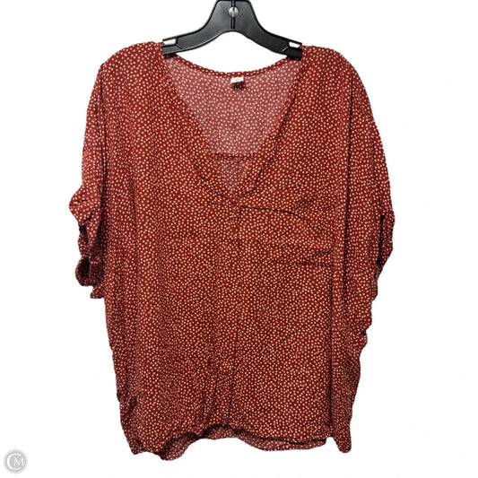 Top Short Sleeve By Old Navy In Polkadot Pattern, Size: Xxl