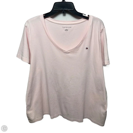 Top Short Sleeve Basic By Tommy Hilfiger In Pink, Size: 2x