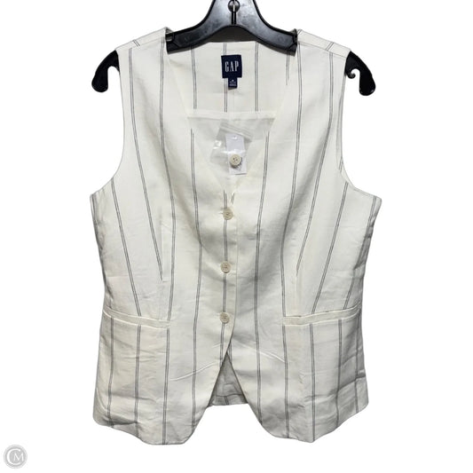 Linen Blend Vest By Gap In Striped Pattern, Size: Mp