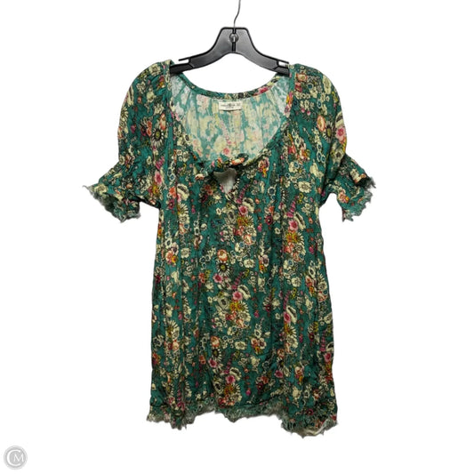 Sienna Cotton Gauze Tunic Mini Dress By Natural Life In Floral Print, Size: XS/S