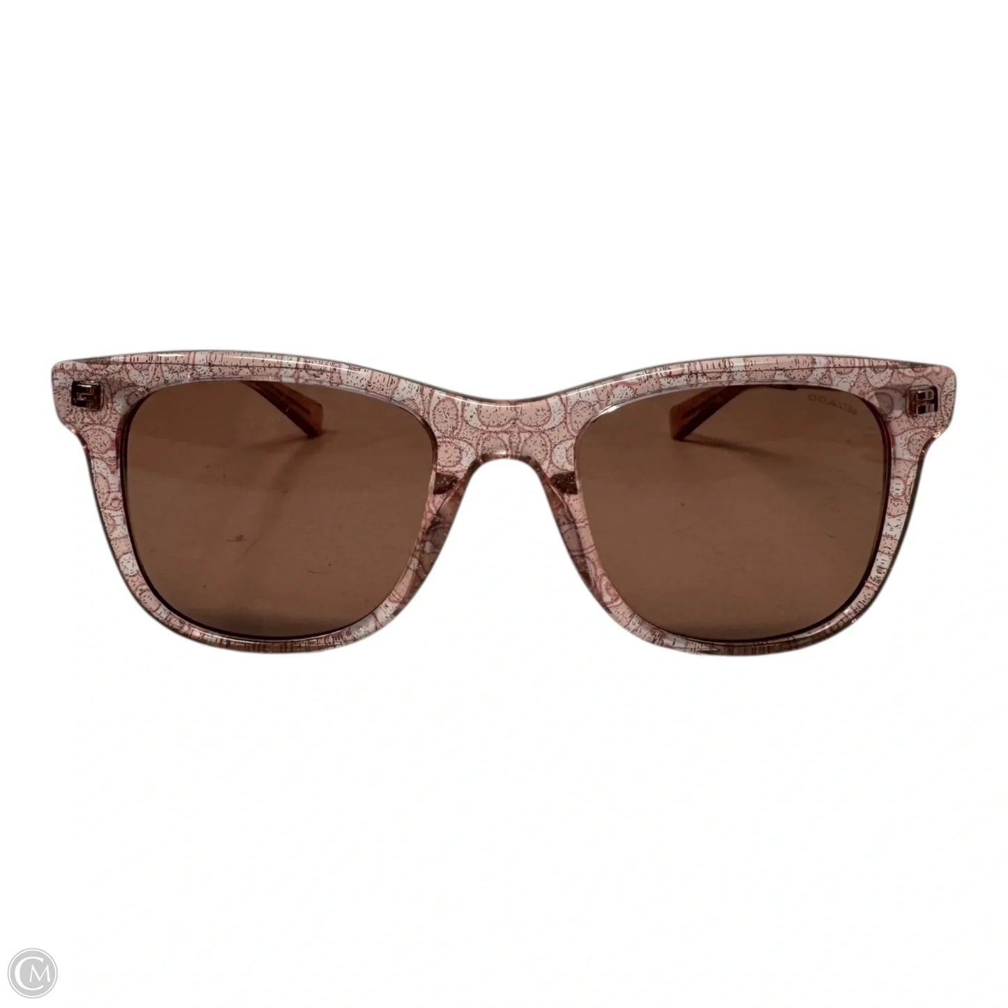 Transparent Pink Signature Glitter 5586M6 Sunglasses Designer By Coach