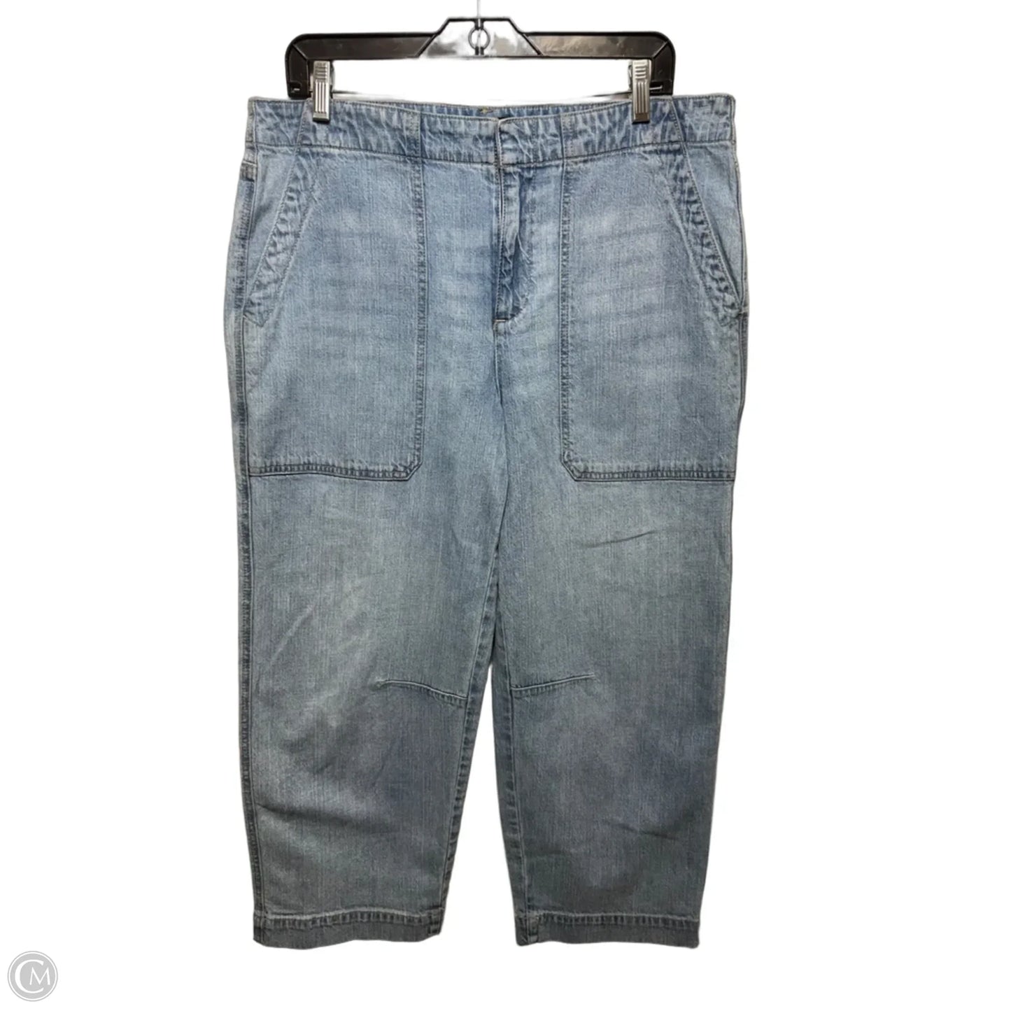 Straight Crop Jeans By Talbots In Blue Denim, Size: 12