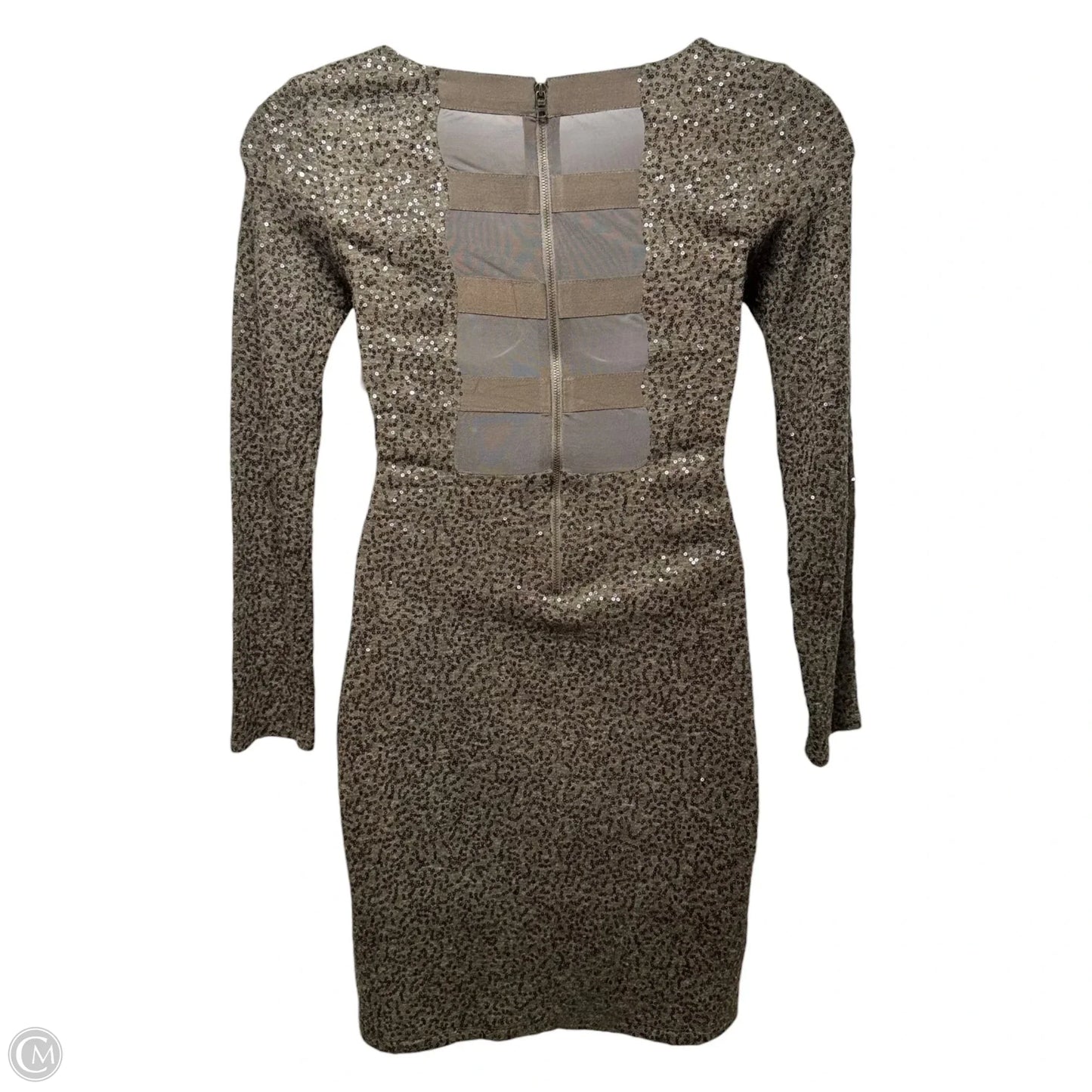 Nala Knit Sequin Mini Dress Designer By Alice + Olivia In Taupe, Size: M (estimated)