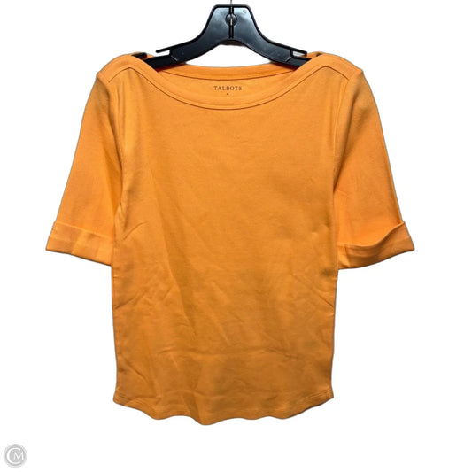 Top Short Sleeve By Talbots In Orange, Size: M