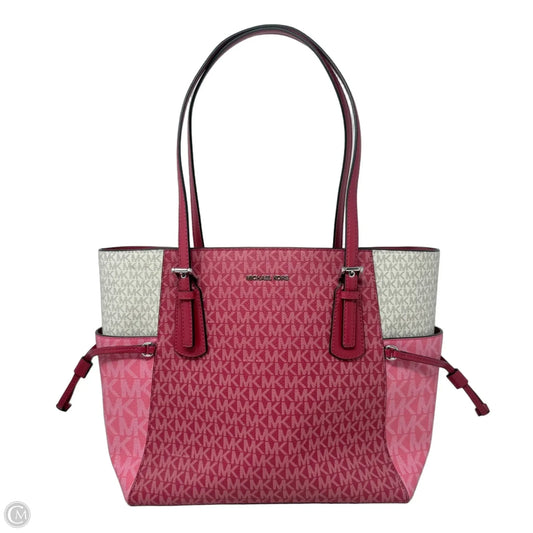 Voyager Large Color-Block Signature Logo Tote By Michael By Michael Kors, Size: Medium