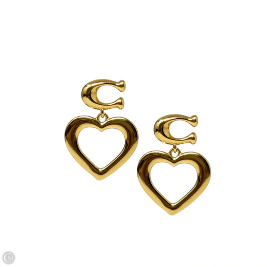 Signature C Heart Dangle Earrings Designer By Coach