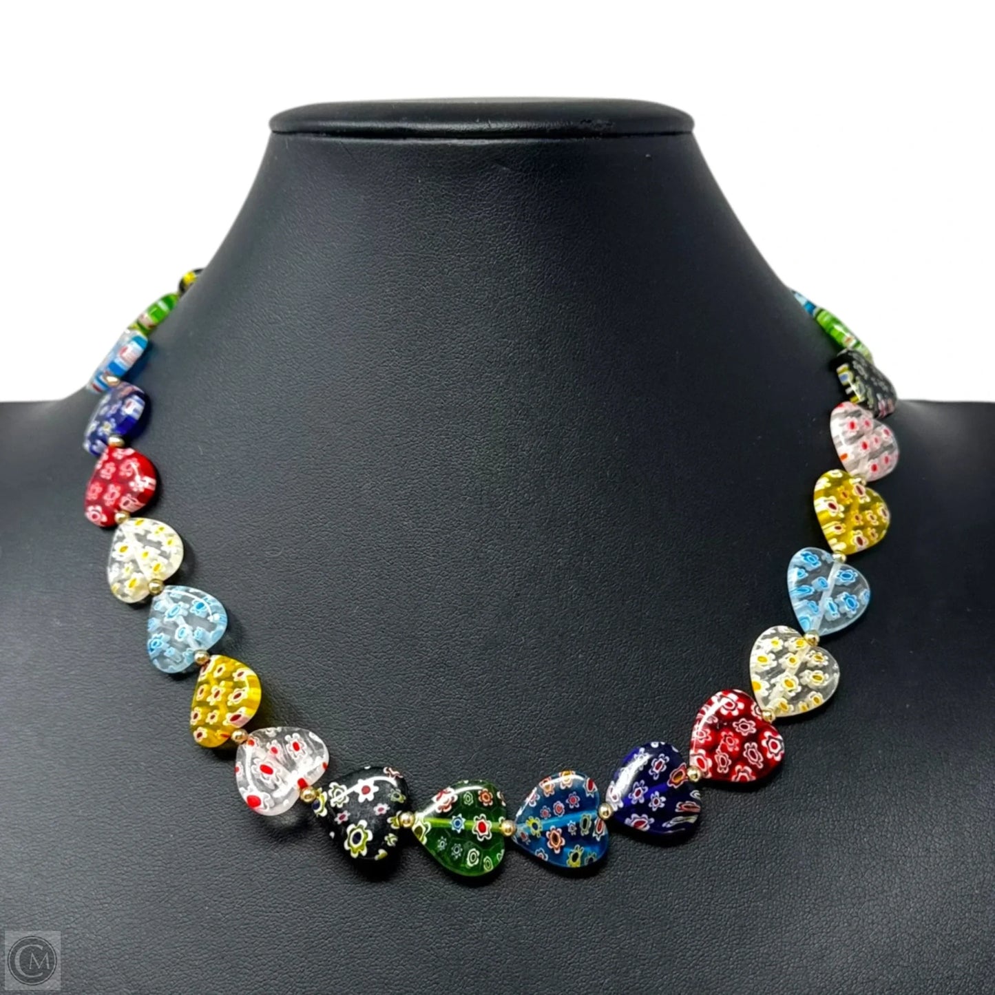 Multicolor Heart Bead Necklace