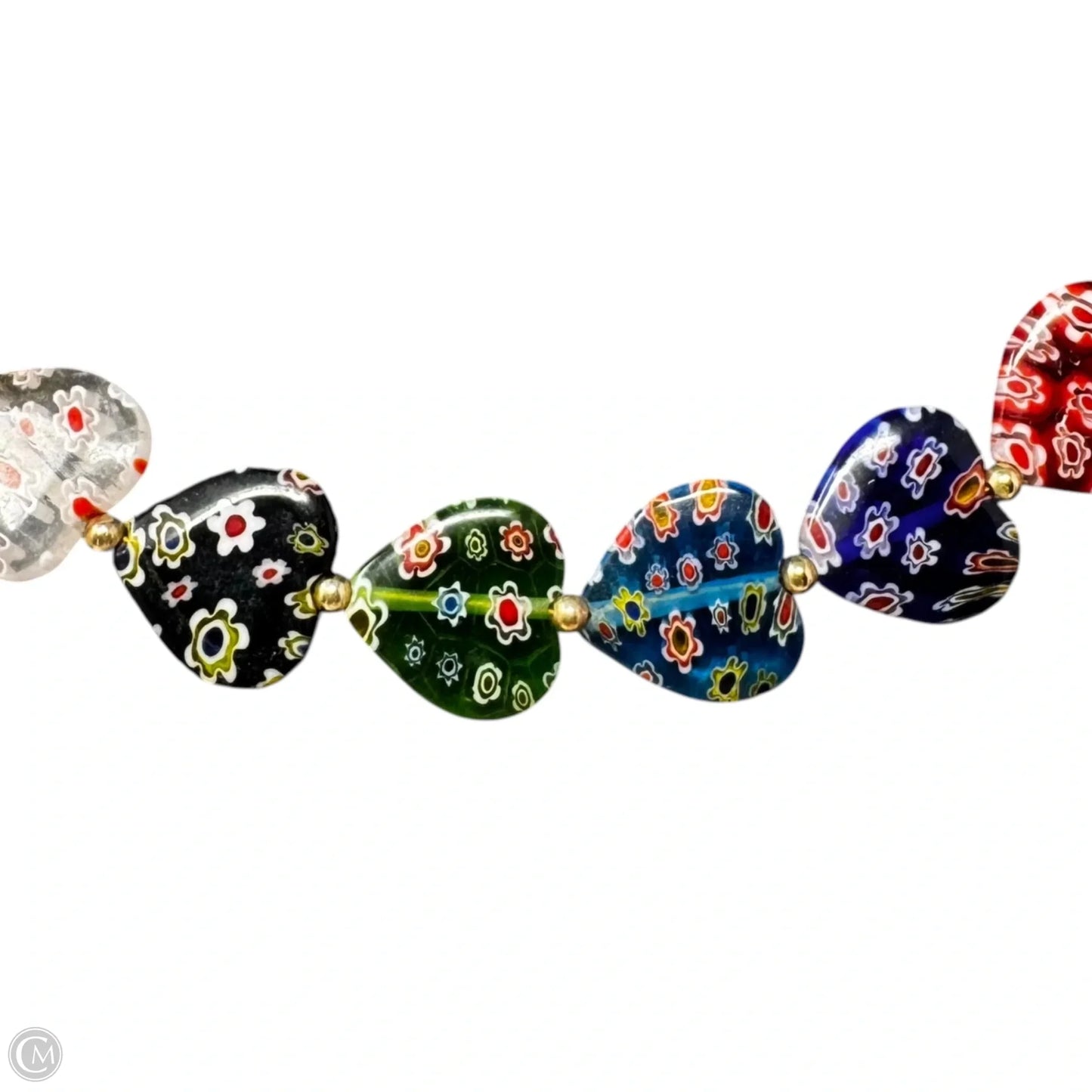 Multicolor Heart Bead Necklace