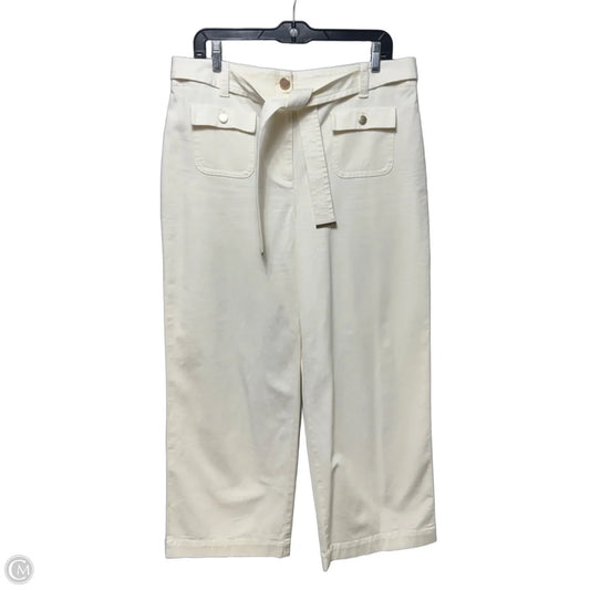 Belted Pants Dress By Talbots In Cream, Size: 12