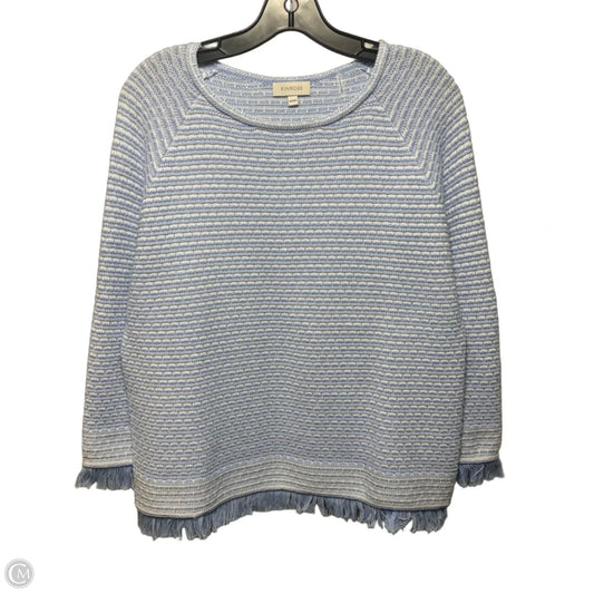 Fringe Pullover Sweater By Kinross In Blue, Size: M