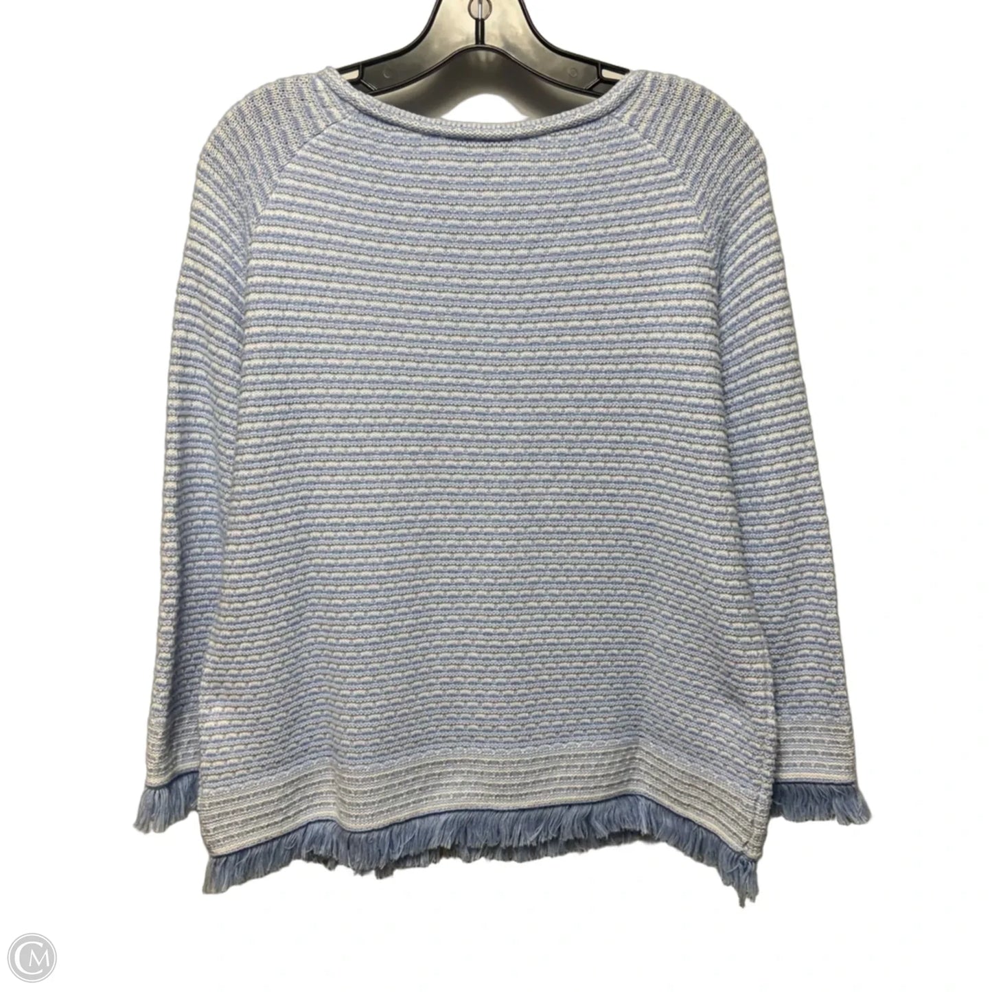 Fringe Pullover Sweater By Kinross In Blue, Size: M