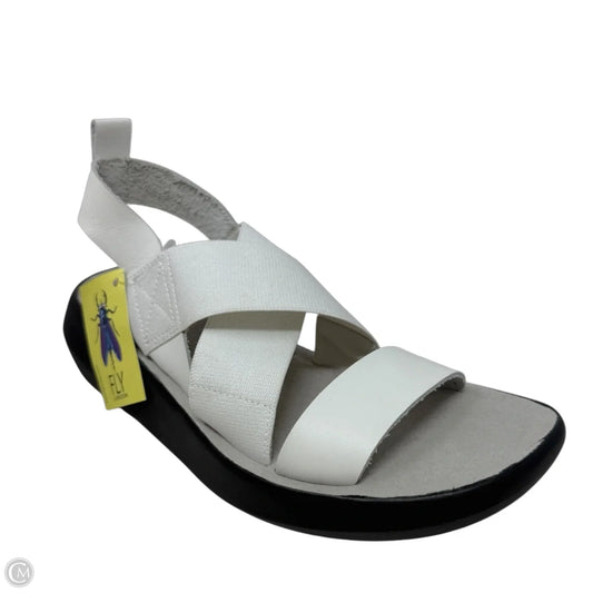 Baji Wedge Sandals By Fly London In White, Size: 7