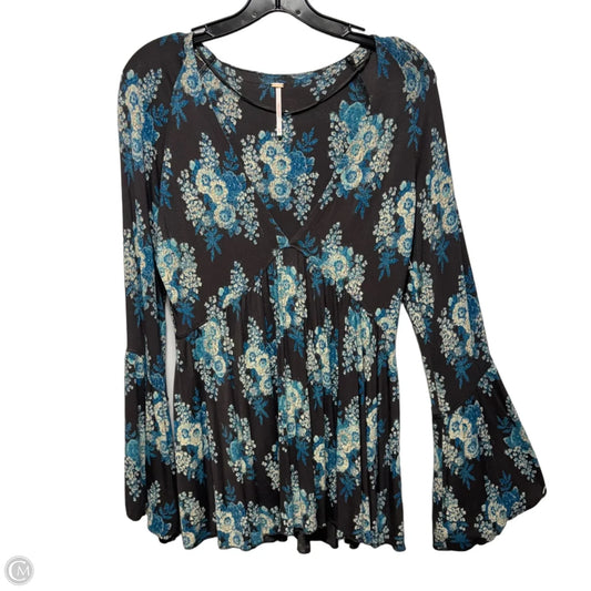 Tunic Long Sleeve By Free People In Floral Print, Size: M