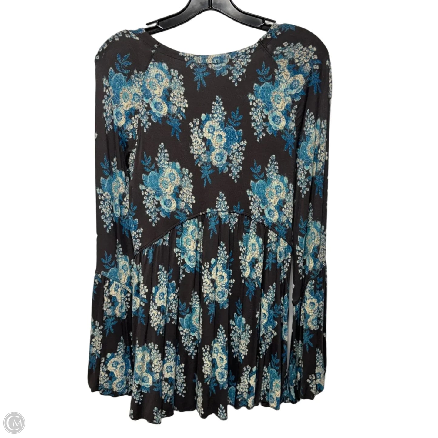 Tunic Long Sleeve By Free People In Floral Print, Size: M
