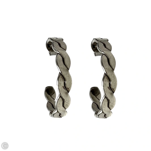 Twisted Sterling Silver Hoop Earrings