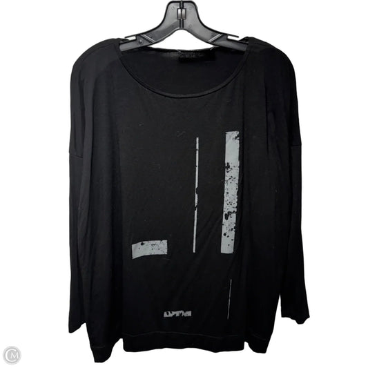 Abstract Top Long Sleeve By Ozai n Ku In Black & White, Size: Xs