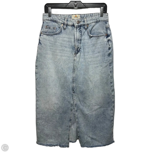 Front Slit Skirt Maxi By Marine Layer In Blue Denim, Size: 8