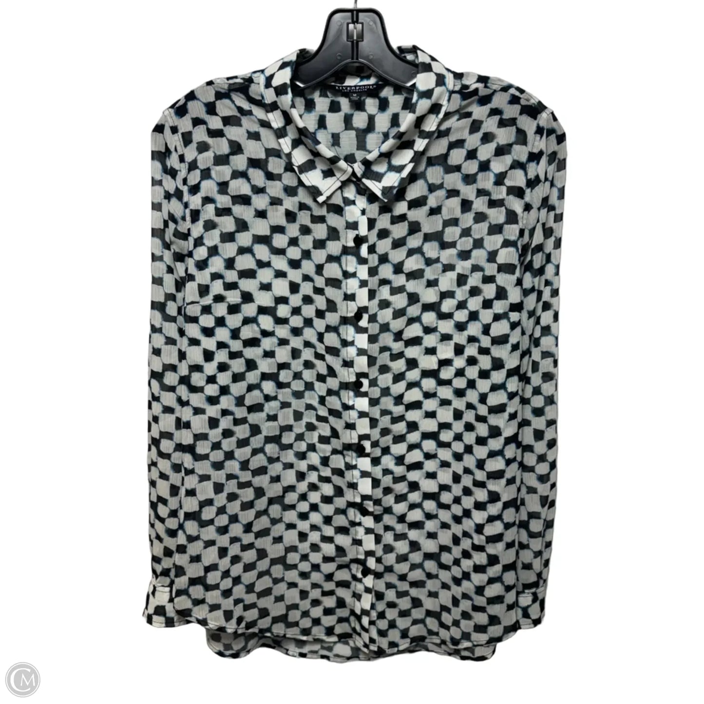 Top Long Sleeve By Liverpool In Tie Dye Print, Size: M