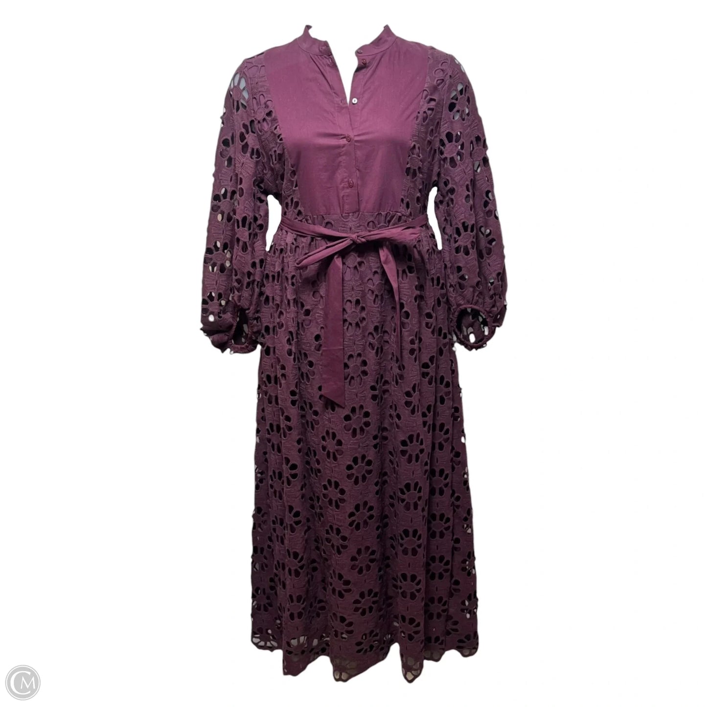 Calliope Lace Maxi Dress By Tuckernuck In Maroon, Size: L