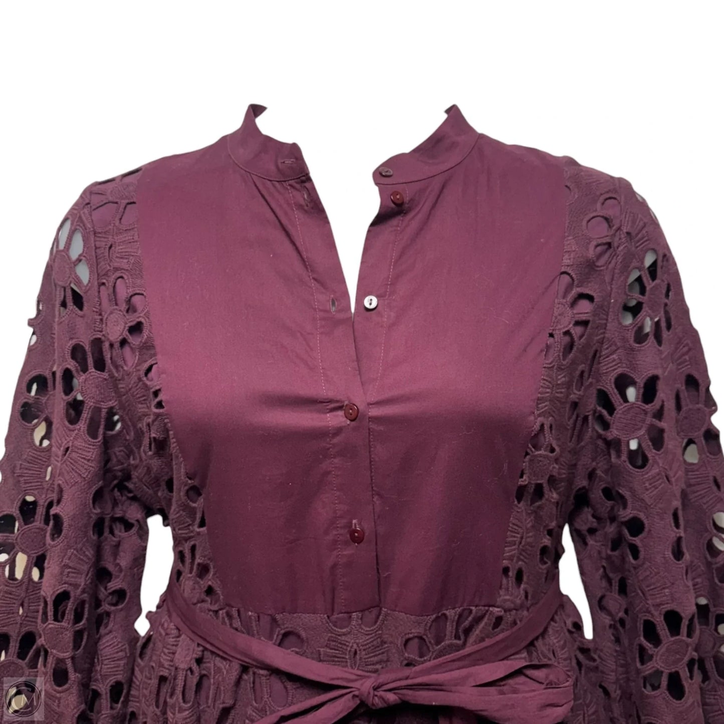 Calliope Lace Maxi Dress By Tuckernuck In Maroon, Size: L