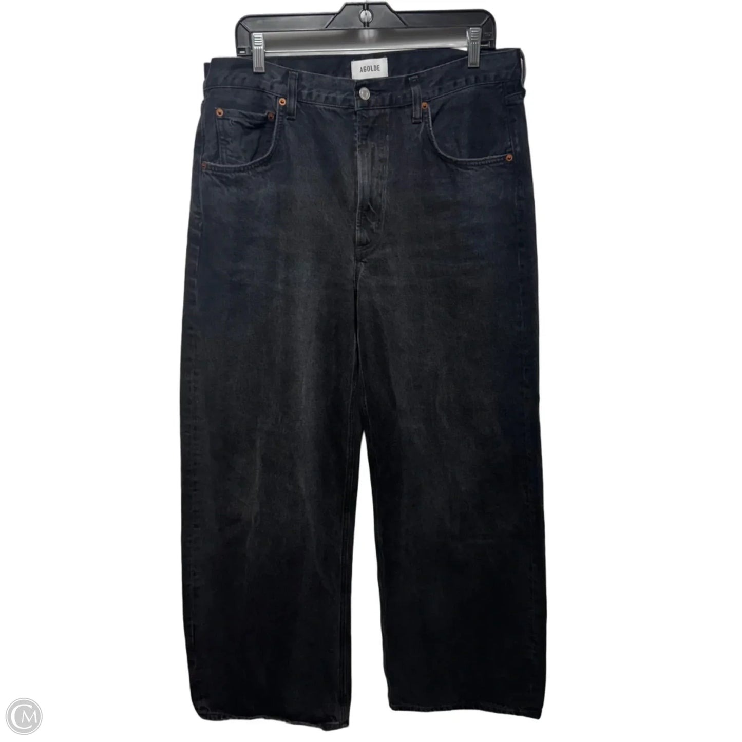 Jeans Wide Leg By Agolde In Black, Size: 10