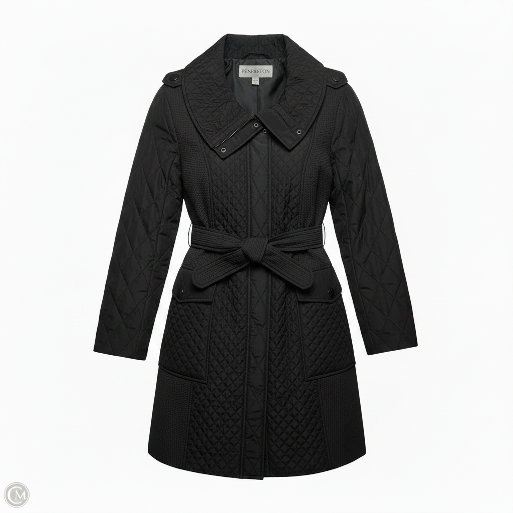 Diamond Quilted Coat By Pendleton In Black, Size: M