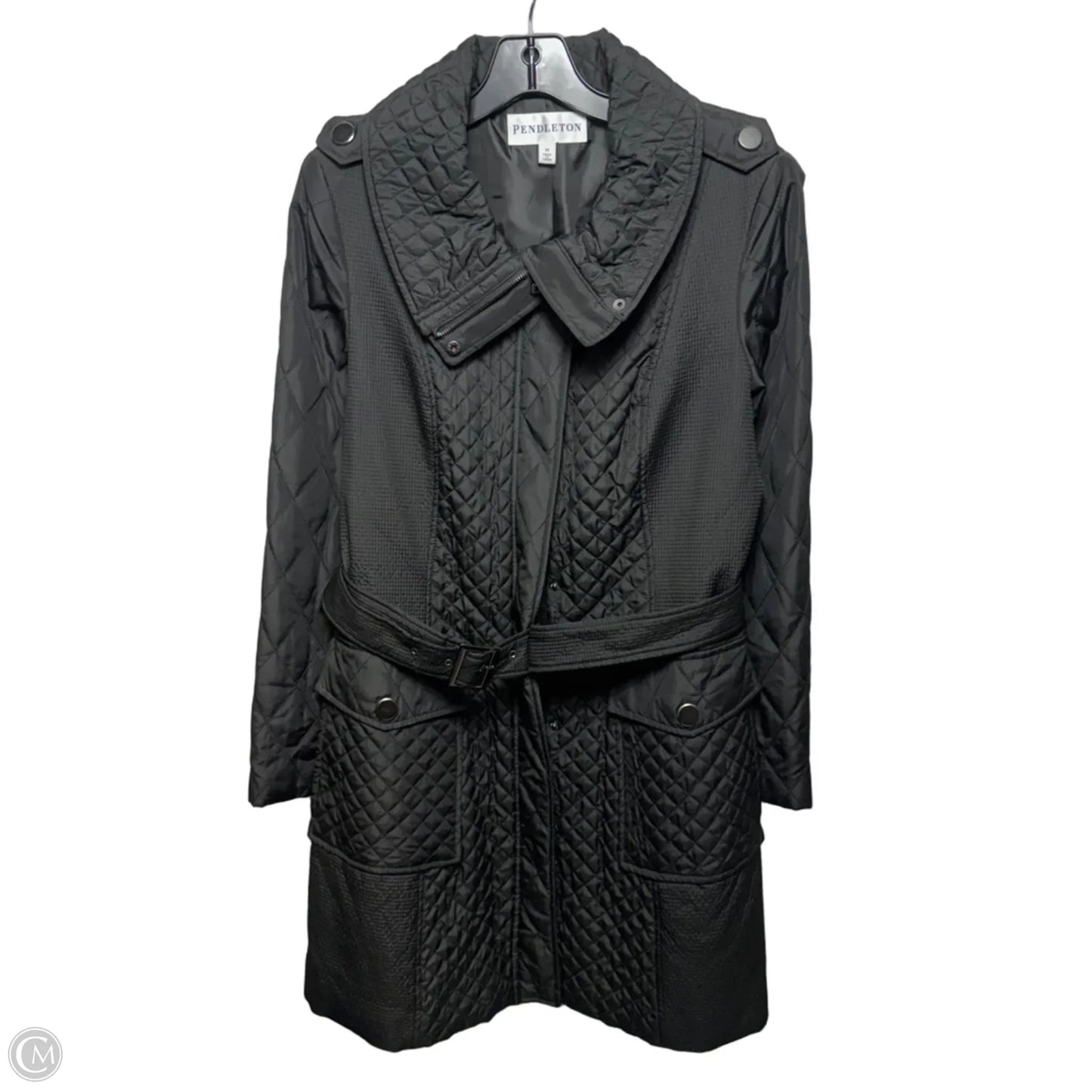 Diamond Quilted Coat By Pendleton In Black, Size: M