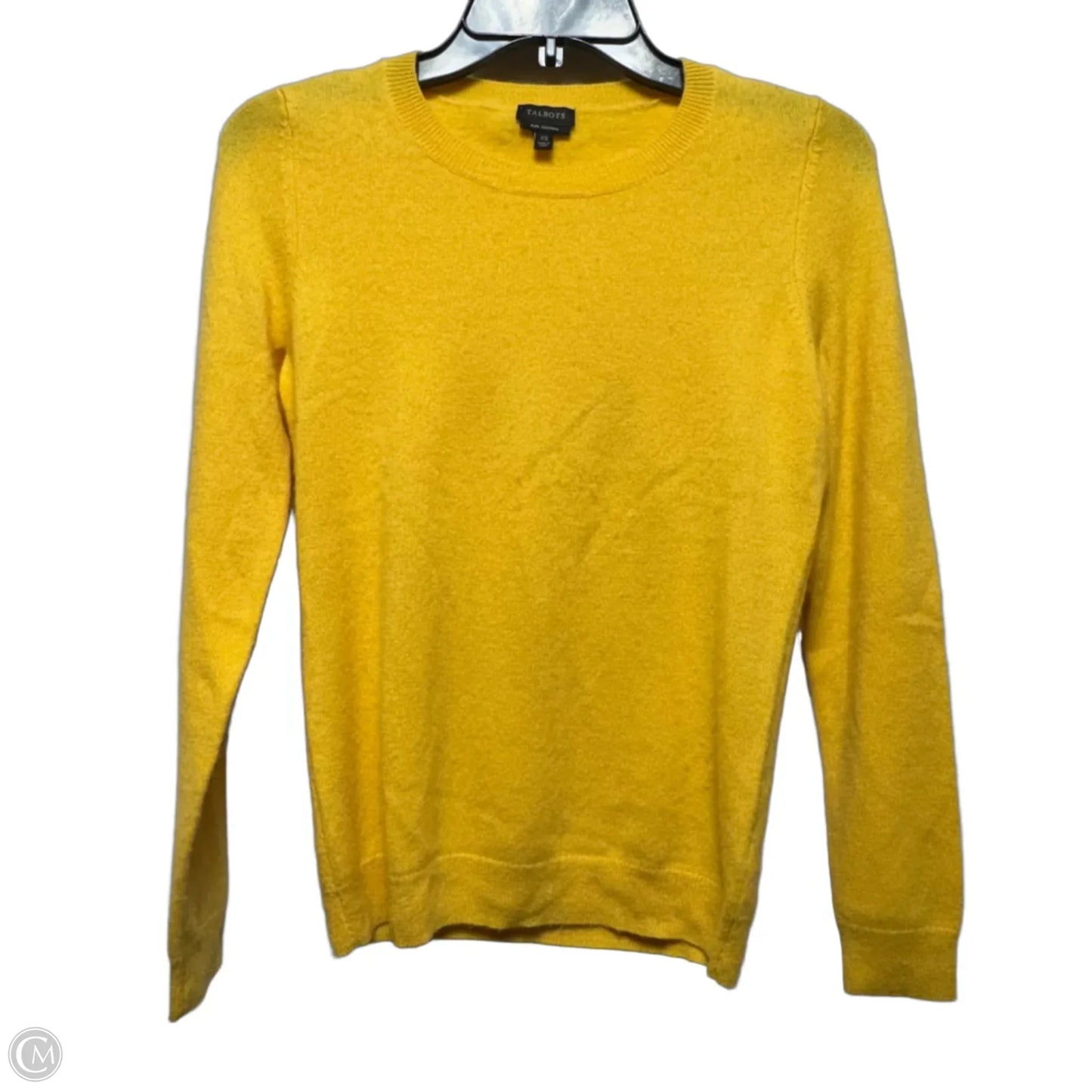 Sweater Cashmere By Talbots In Yellow, Size: XS