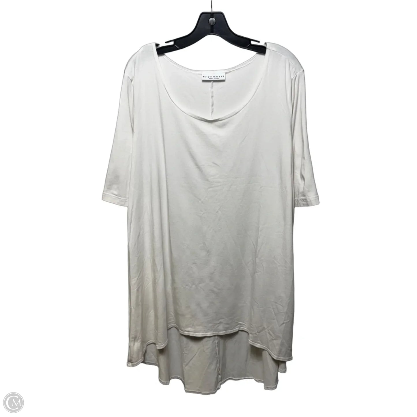 Lilo Organic Bamboo Tunic 3/4 Sleeve By Bryn Walker In White, Size: XL