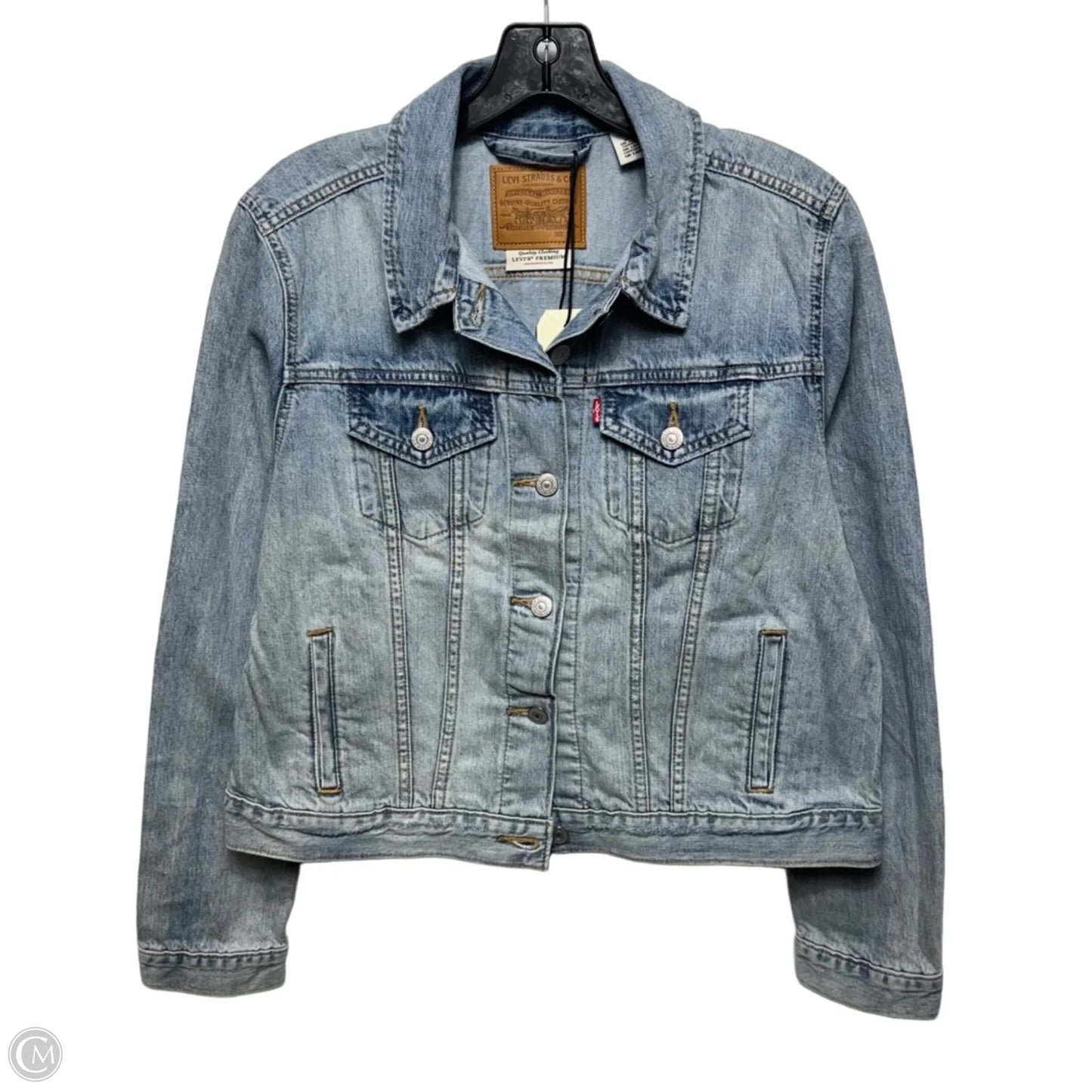 Jacket Denim By Levis In Blue Denim, Size: XL