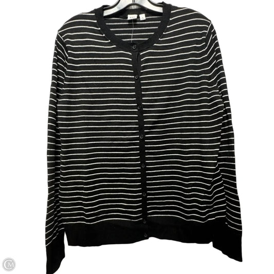 Sweater Cardigan By Gap In Striped Pattern, Size: Xl