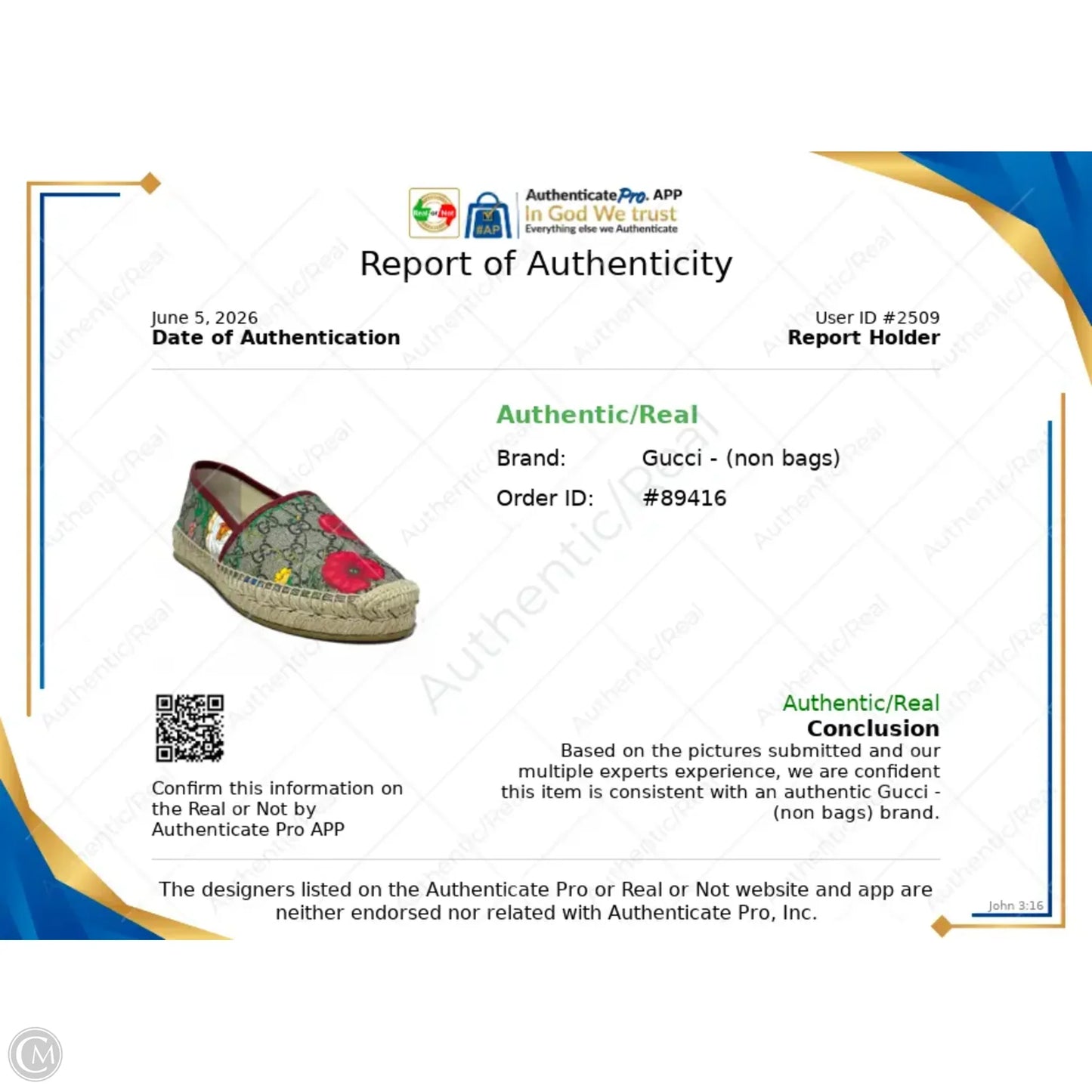 GG Supreme Monogram Flora Espadrilles In Coated Canvas Luxury Designer By Gucci In Floral Print, Size: 6 (36)