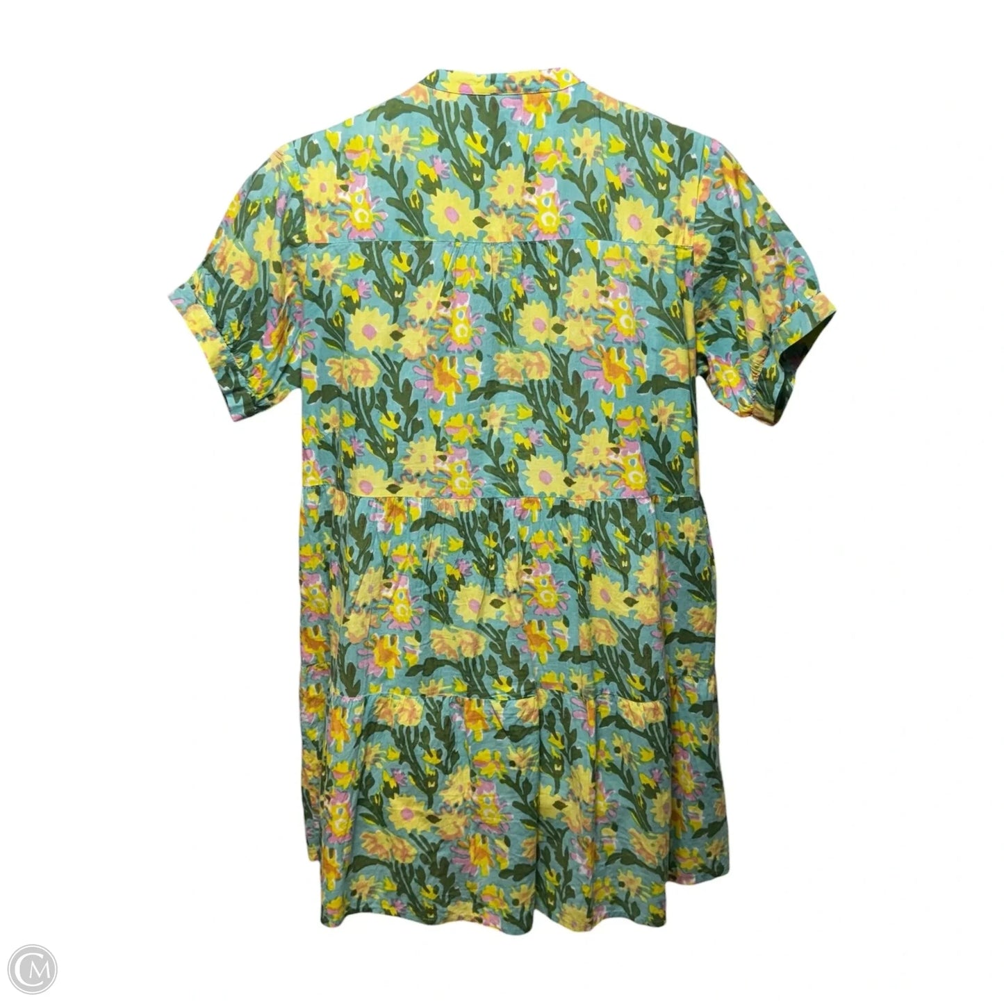 Martine Tiered Puff Sleeve Mini Dress By Fitzroy & Willa In Floral Print, Size: L