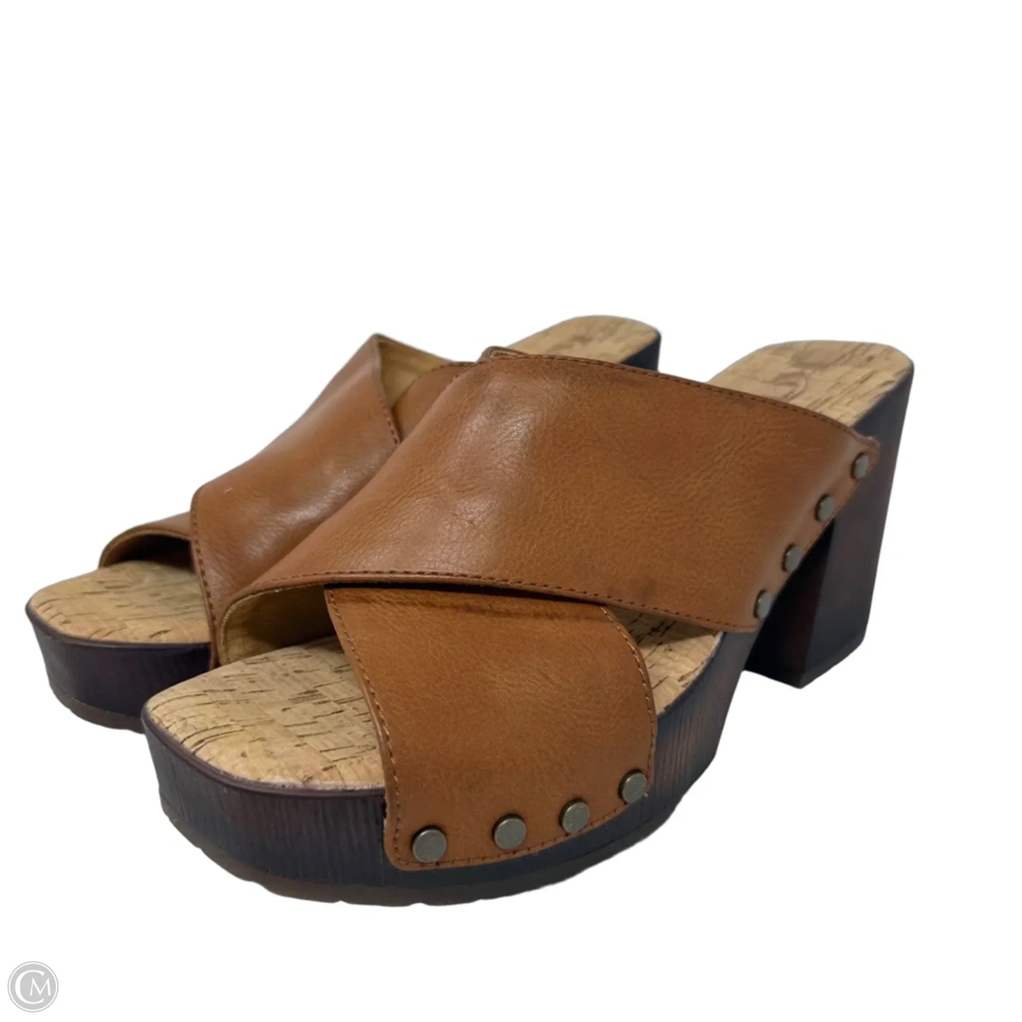 Tatum Slide Platform Sandals By Kork Ease In Brown, Size: 7