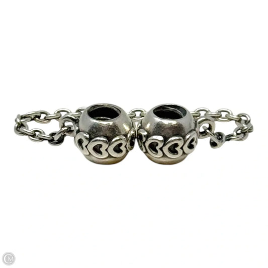 Band Of Hearts Safety Chain Sterling Silver Bracelet Charm By Pandora