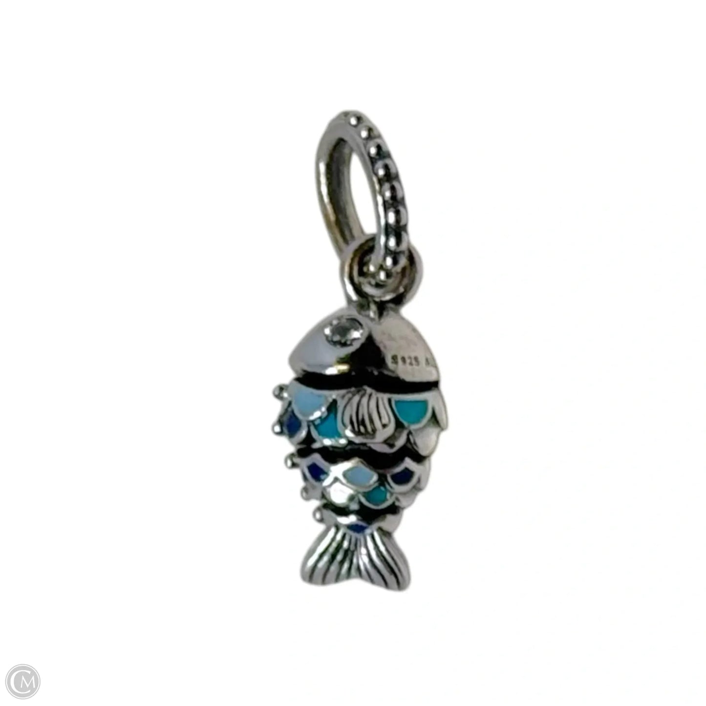 Blue Scaled Fish Sterling Silver Bracelet Charm By Pandora