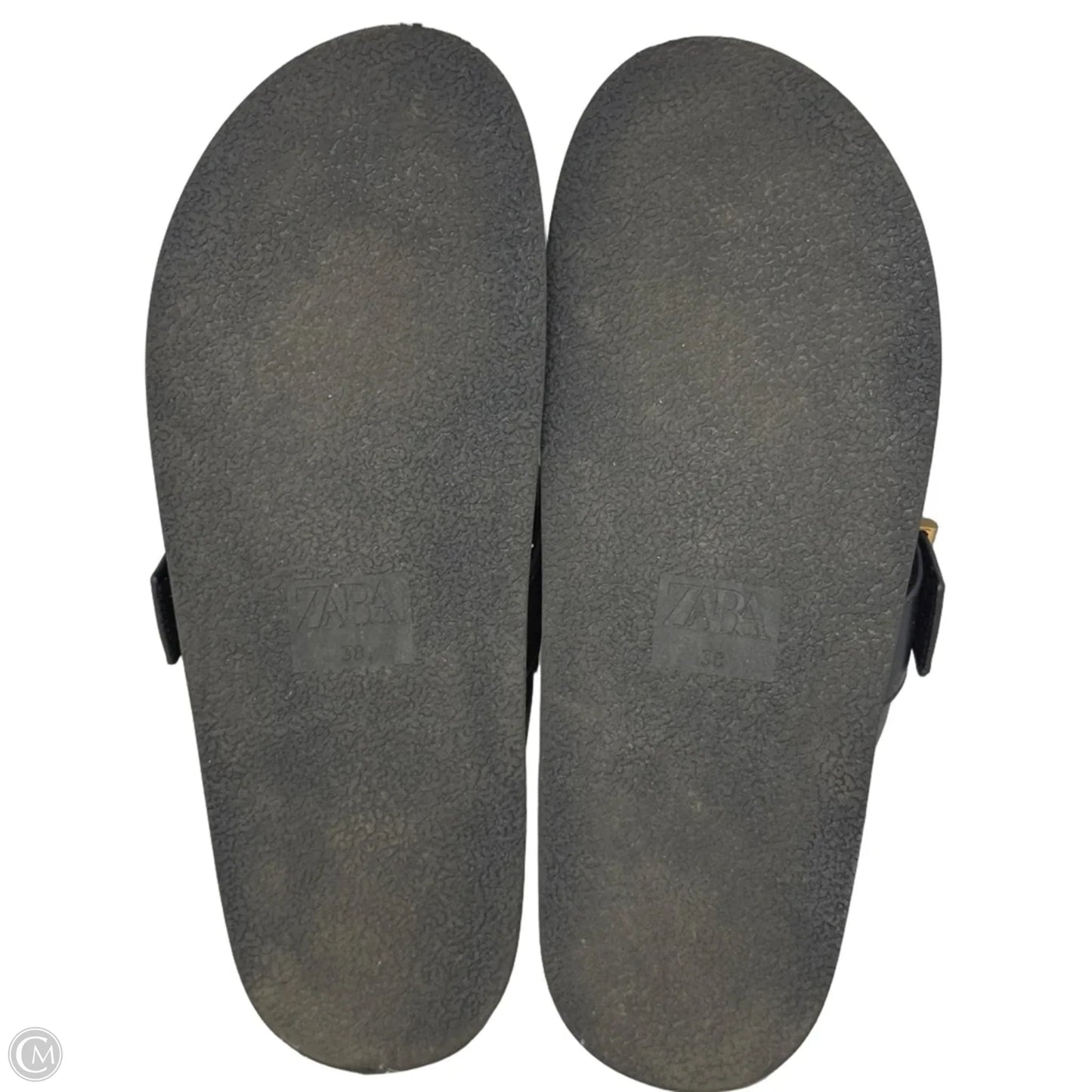 Flat Buckled Clogs By Zara In Black, Size: 7.5